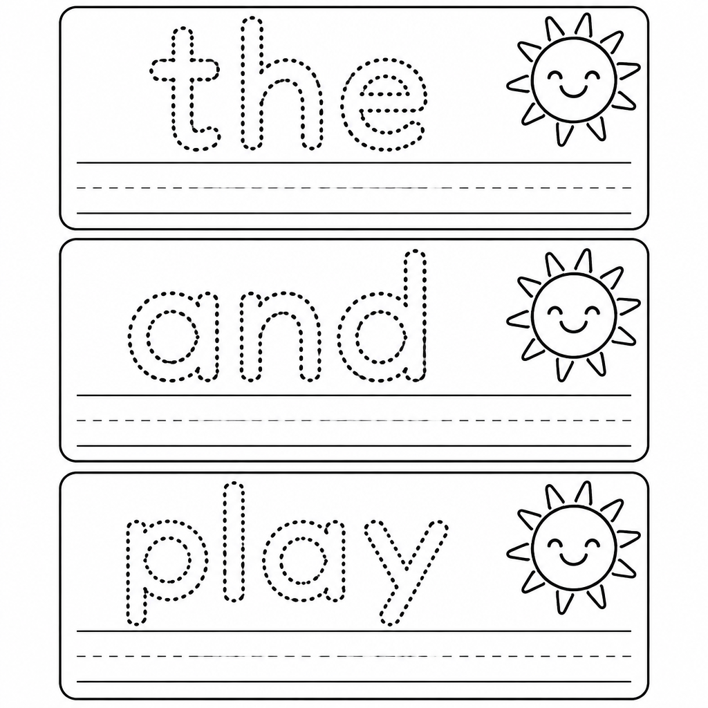 Sight Words worksheet sample